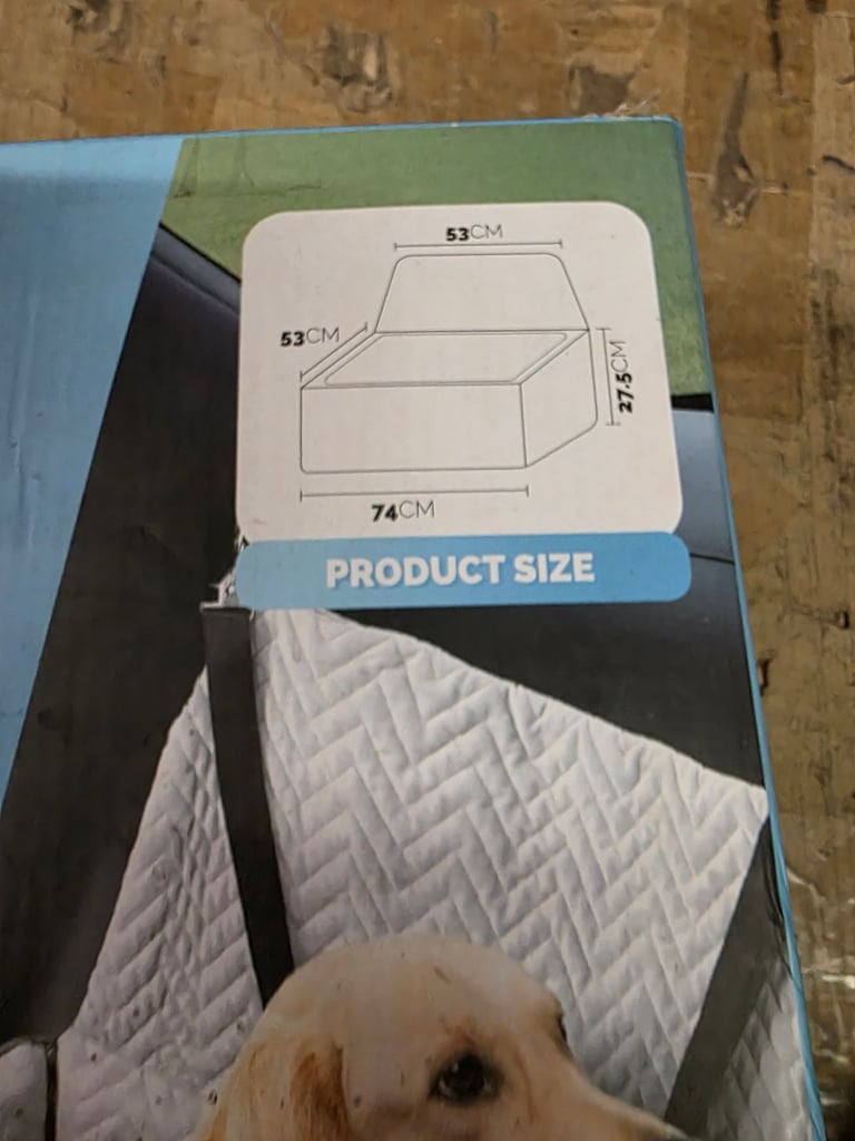 A new still boxed and vacuum  packed large dog Car Seat bed 