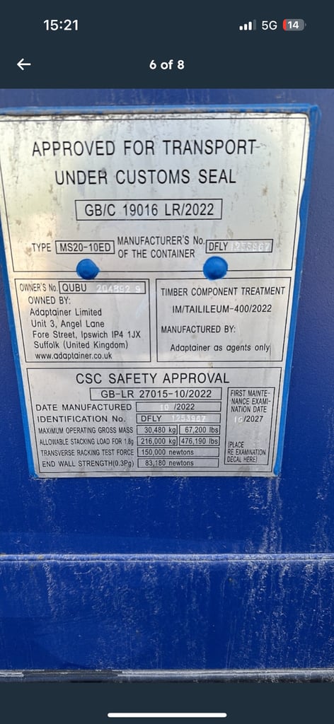 SELF STORAGE CM6 AREA