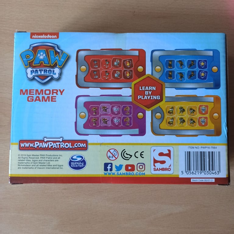 Paw patrol Skye bundle for kids ages 3+ fidget toy and memory card game