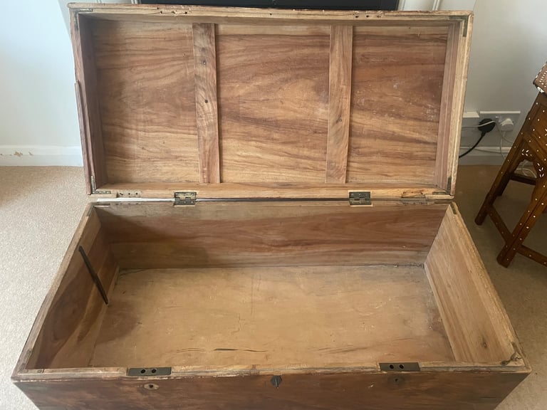 Antique Camphorwood campaign Trunk/Chest - 19th Century 
