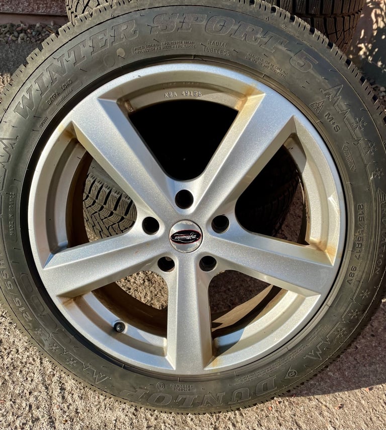 image for Volkswagen wheels and Dunlop winter tyres bolts included 