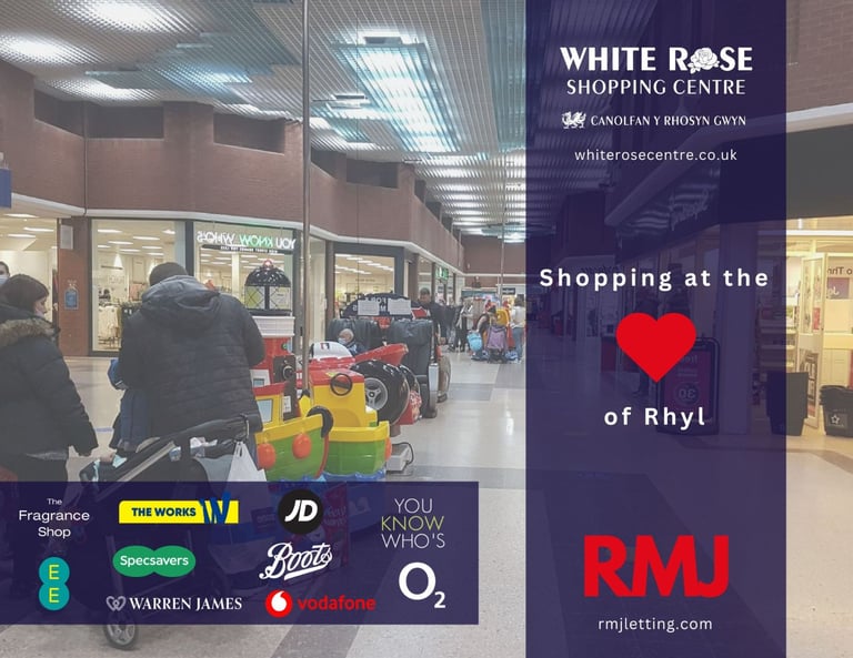 Retail Units to Let – White Rose Shopping Centre, Rhyl