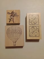 3 Unused Wooden Stamps