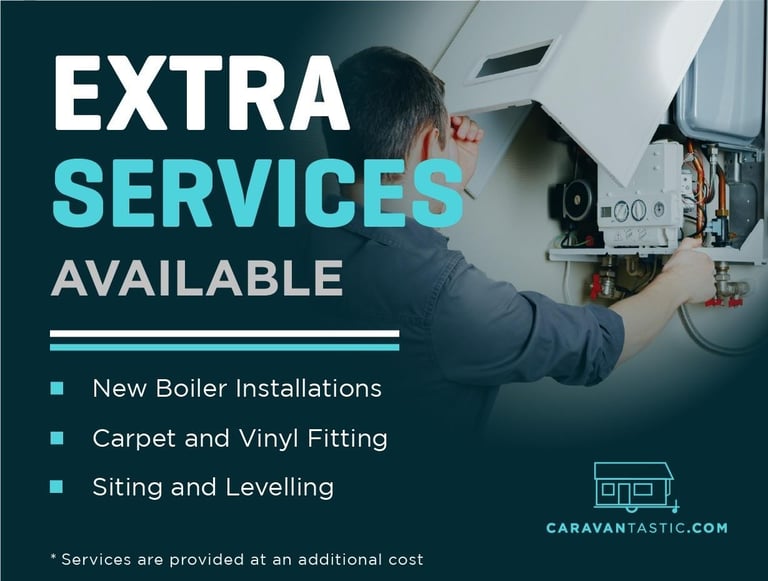 3 Bed Static Caravan - DG, CH, New Carpet - Offsite Sale, Own Land, Self Build
