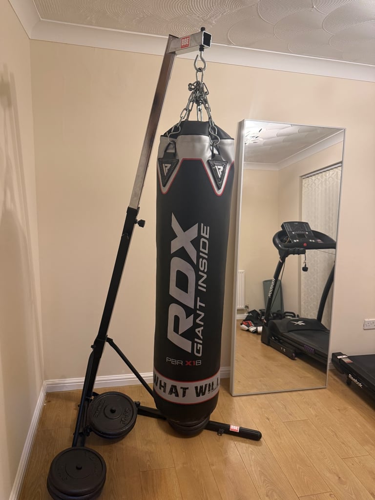 Britania foldable boxing stand and RDX bag 