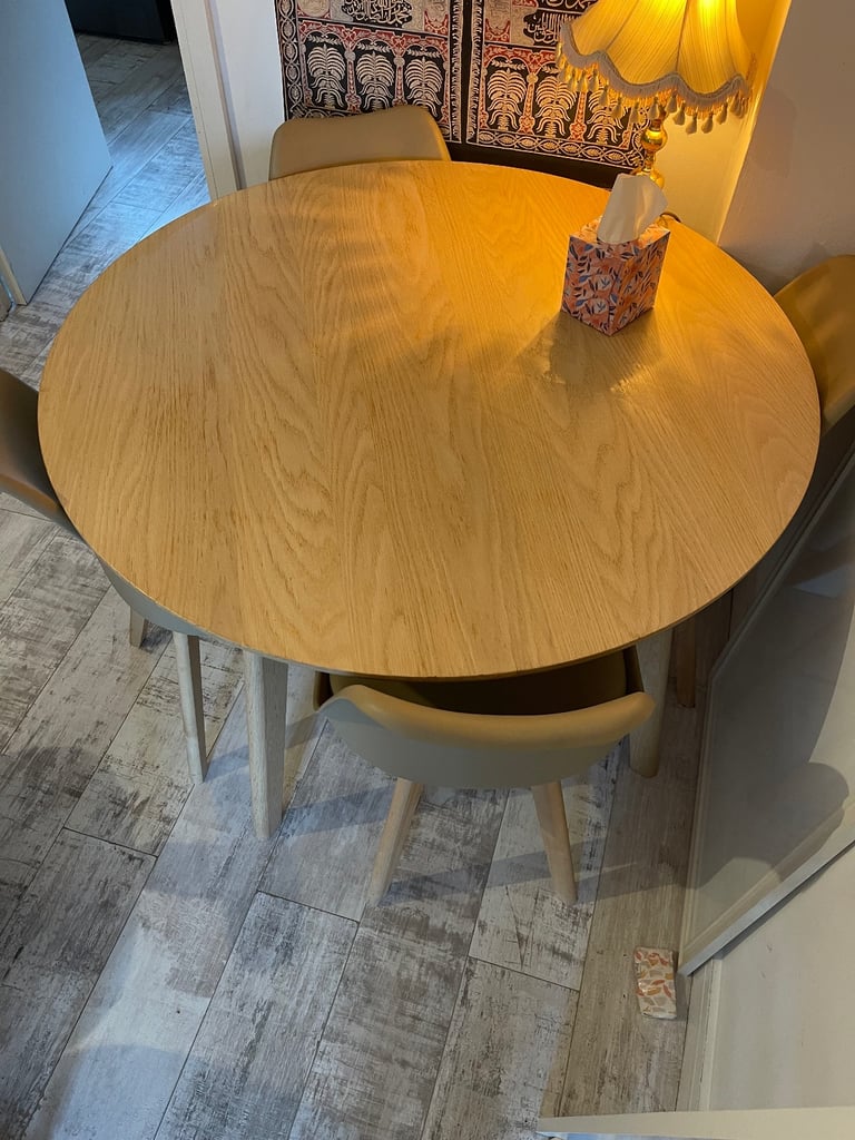 Dining table and chairs