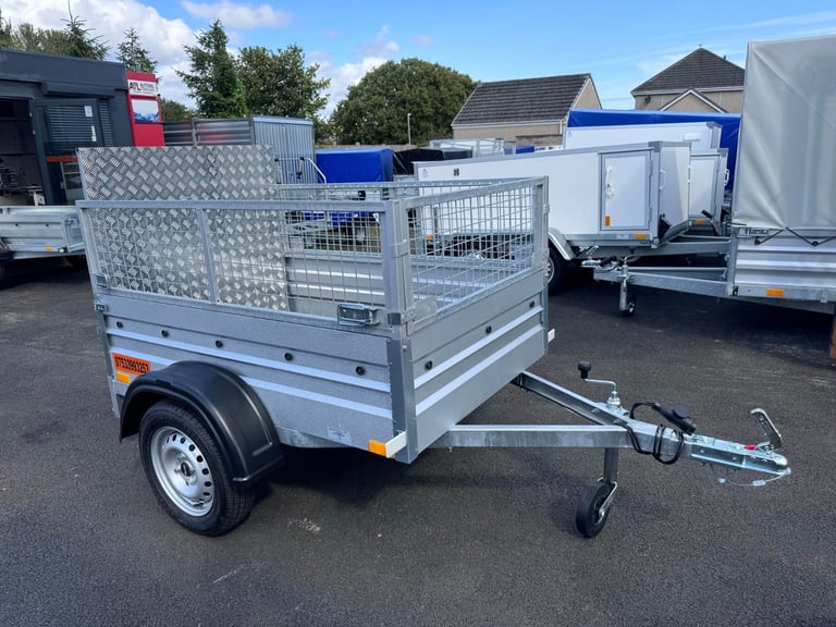 NEW 5ft X 4ft (B162) SINGLE AXLE NIEWIADOW TRAILER WITH 40CM MESH AND RAMP 750KG