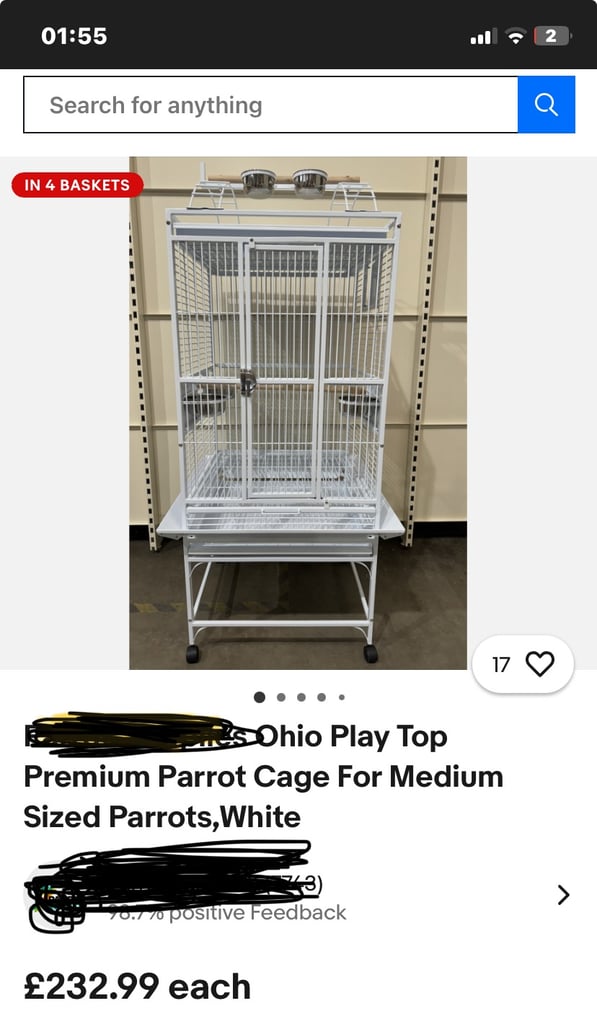  Bargain buy Ohio Play Top Parrot Cage