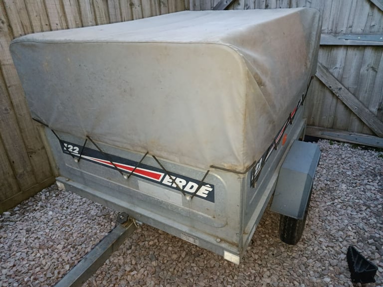 Erde 122 Trailer with Double Height Extension and Custom Cover 