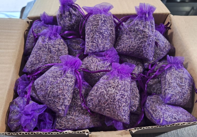 image for Lavender filled bags - 57 (approx 300 grams lavender in total)