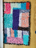 Handmade vintage style rag rug