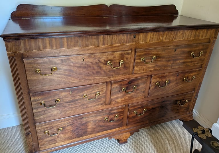 Antique oak mule chest of drawers . Georgian