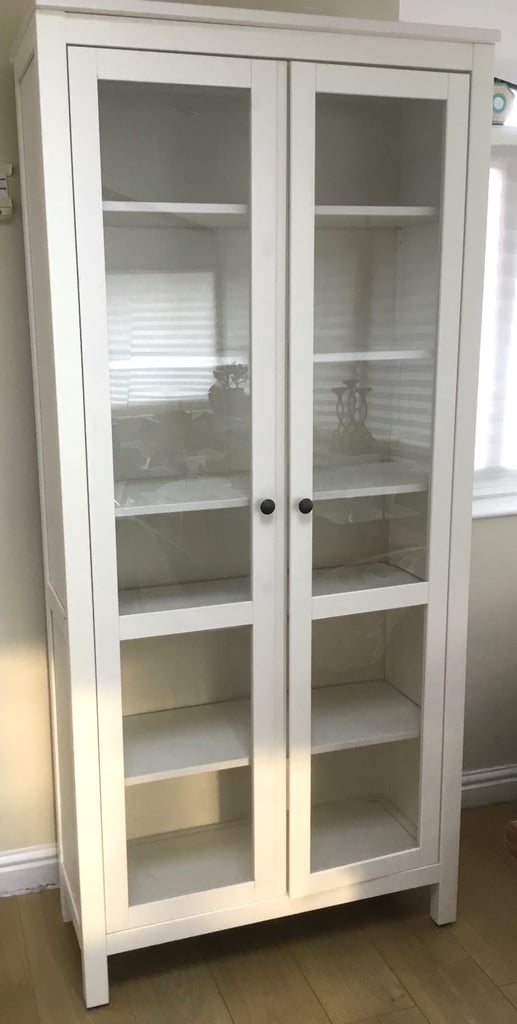 IKEA - white wood Display Cabinet. Excellent Condition 
