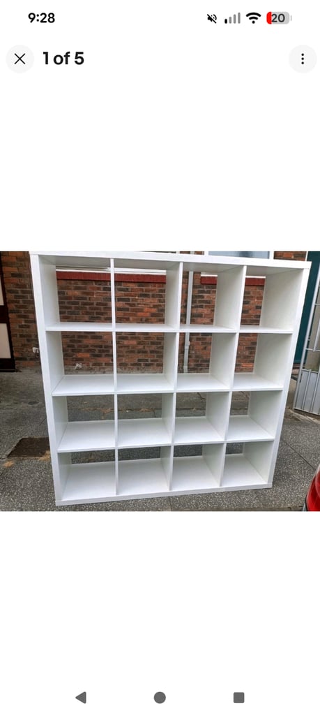 Kallax 4x4 IKEA storage shelves white