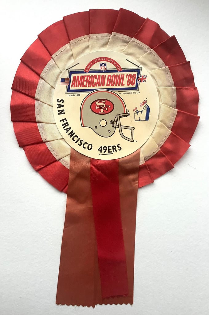 image for San Francisco 49ers Vintage NFL Rosette American Bowl 88 v Miami Dolphins