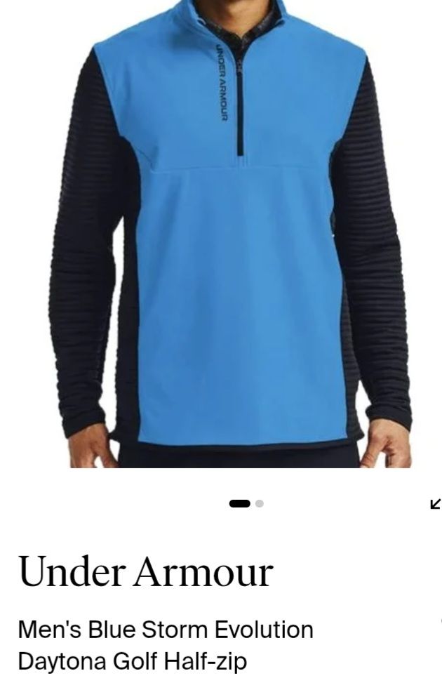 UNDER ARMOUR MEN'S BLUE STORM EVOLUTION DAYTONA GOLF HALF-ZIP XL