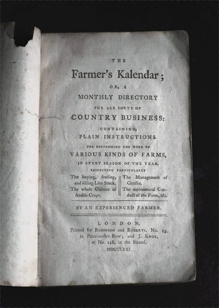 The Farmer's Kalendar or Monthly Directory