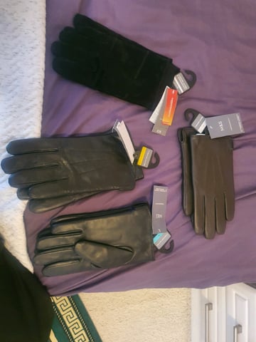 Brand new Leather Gloves with Thermowarmth mens black brown s m L smal | in  Newham, London | Gumtree
