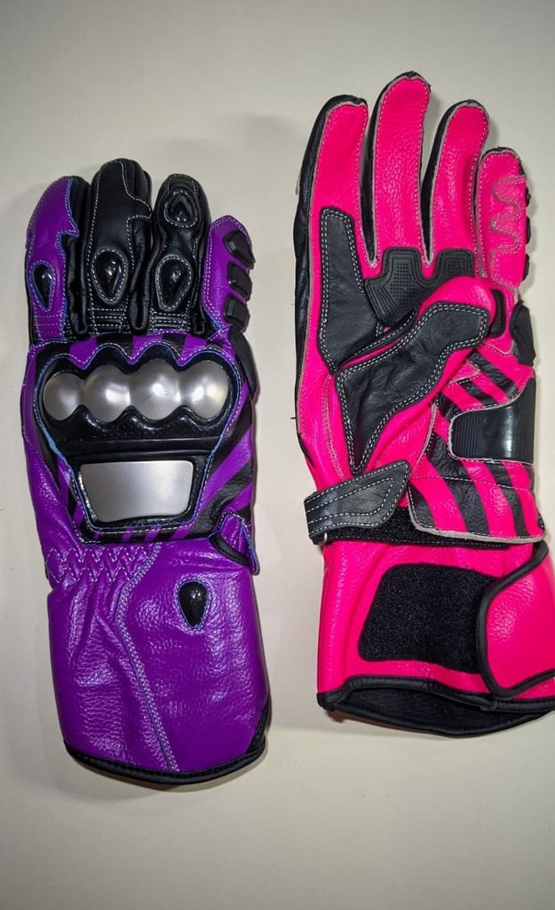 Motorcycle Leather Racing Gloves - Valentino Rossi VR46 MotoGP Leather Gloves