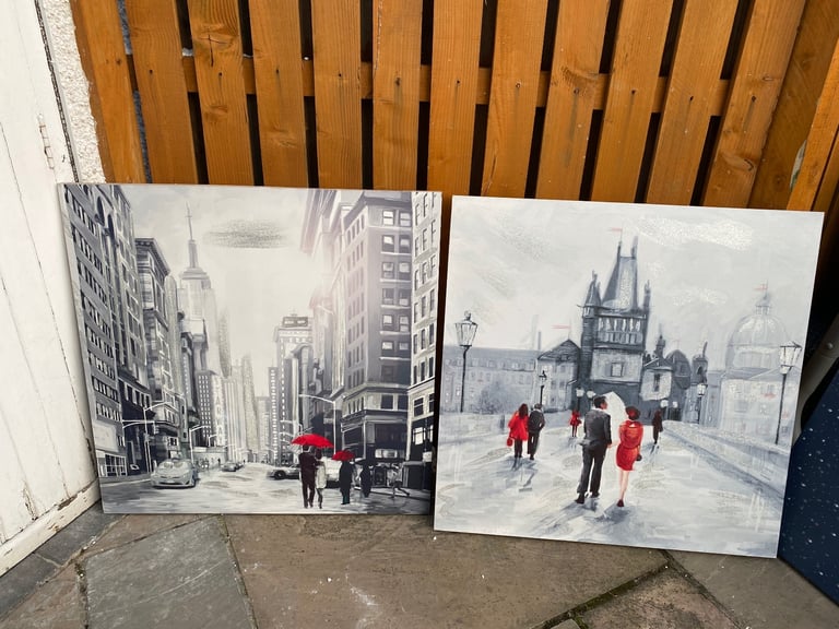 image for Black & White Picture Canvas (x2)