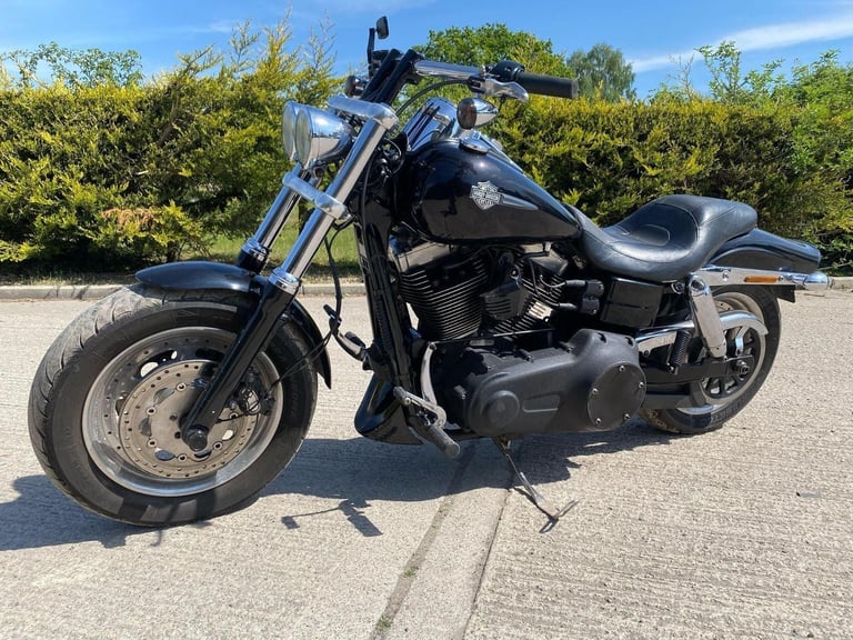 2014 14 HARLEY DAVIDSON FAT BOB FXDF [Phone number removed]DYNA BLACK CUSTOM CHOPPER