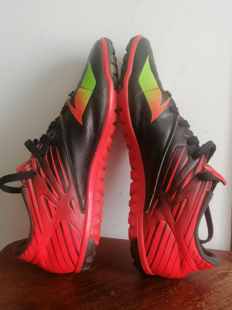Adidas Messi Turf Soccer Shoes Green Black, red colour. Uk size - 9.