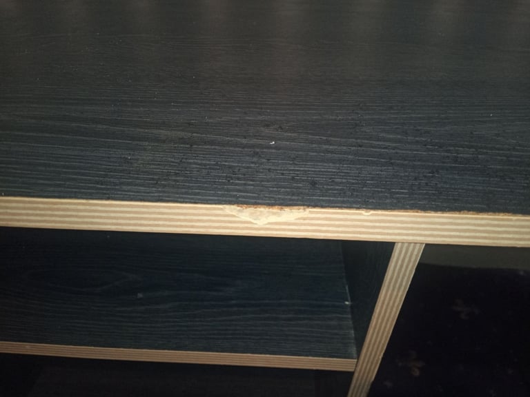 Black computer/ study desk with  drawers 