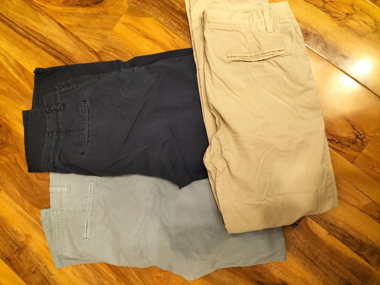 7 x pairs of womens ladies cotton trousers sizes 12/14