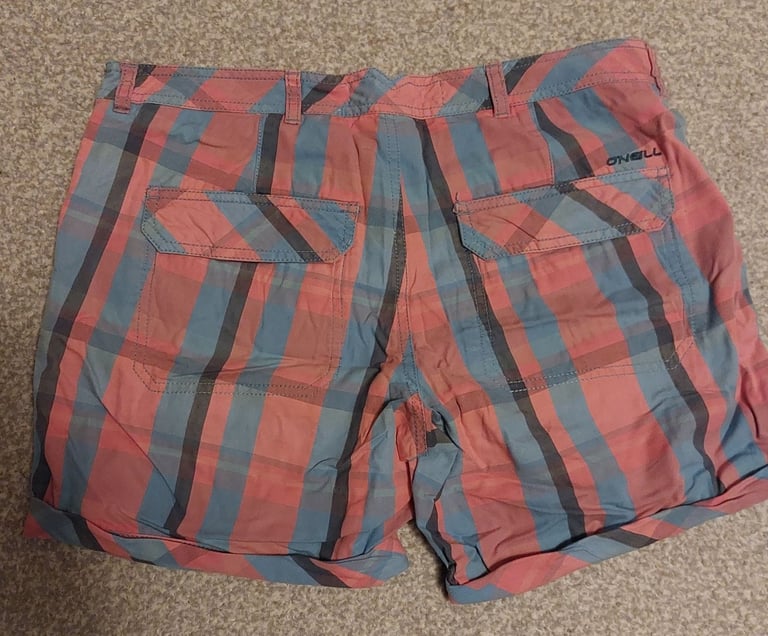 O’Neill Vintage Check Retro Board Shorts Size 28