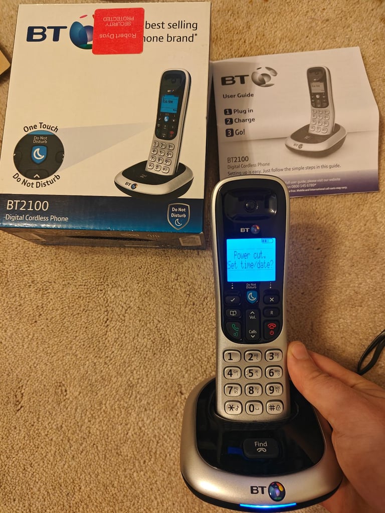 image for Digital Cordless Landline Phone (BT2100) – Easy Setup + Do Not Disturb Feature