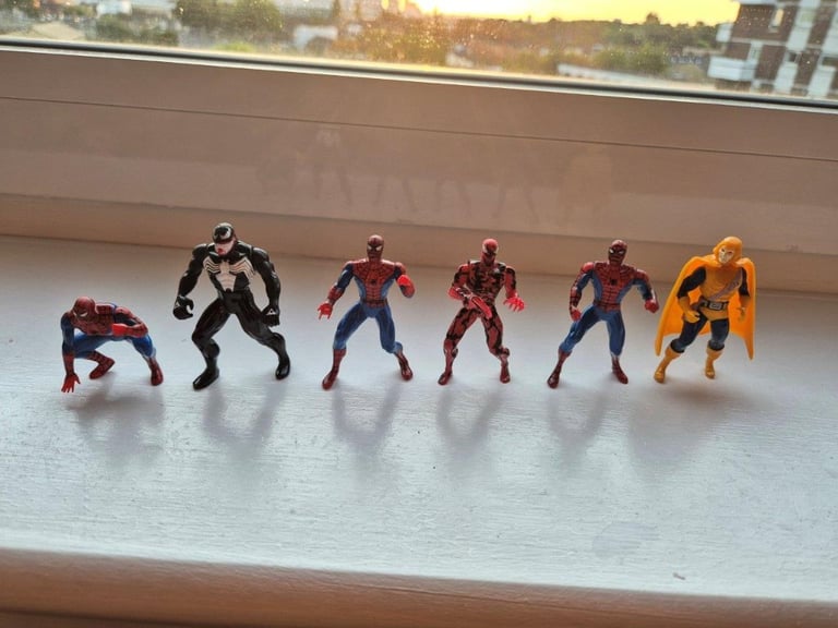 image for Spider-Man Web of Steel from Toy Biz (1994), 6 Diecast Metal figures