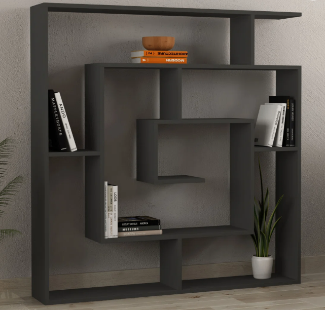 Labirent Bookcase | Modern Maze-Design Freestanding Shelf Unit
