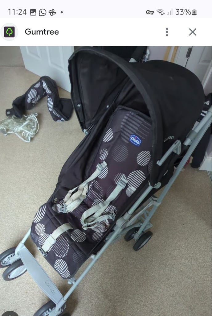 image for Chicco stroller with rain cover 