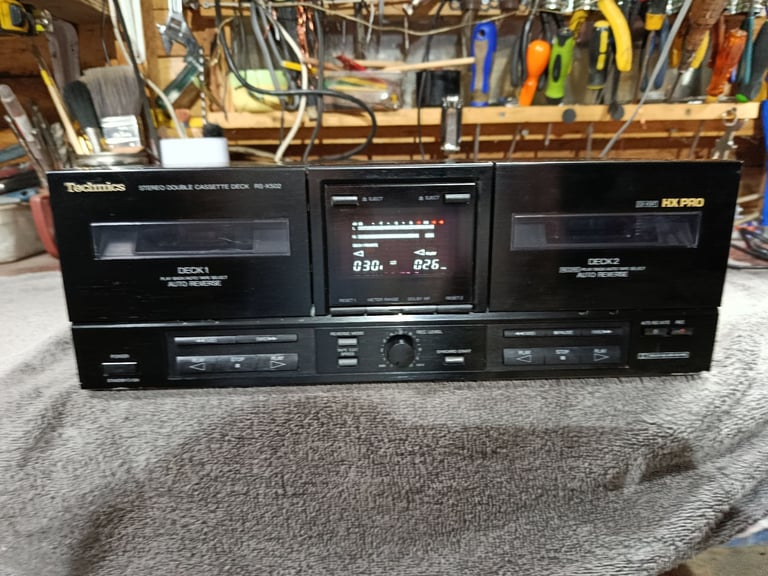 DOUBLE TAPE DECK TECHNICS RS-X502 CASSETTE PLAYER RECORDER SEPARATE 