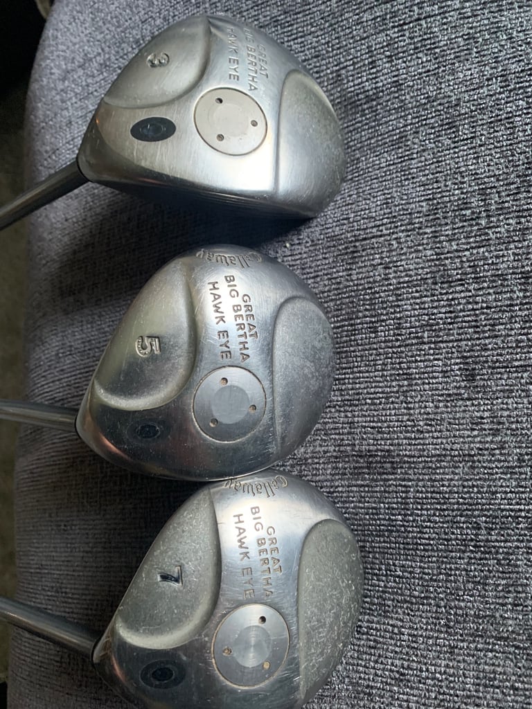 image for Callaway Hawkeye 3,5,7 Wood Regular Flex Shaft Good Condition 