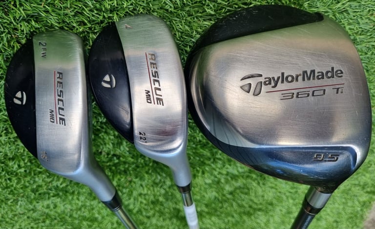 Taylor Made driver & 2x hybrids, Fazer CTR 6-LW & Cobra 5-iron, putter, Callaway stand-bag & MORE