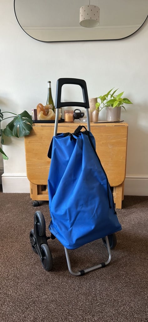 Three wheel shopping trolley