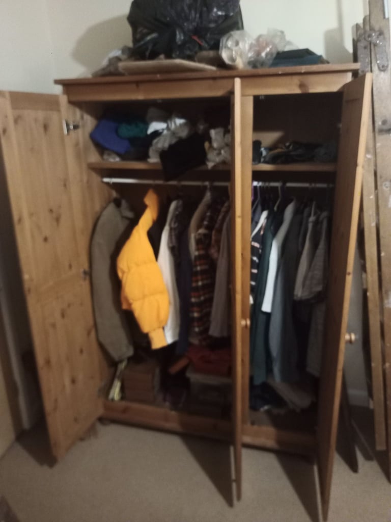 Solid pine wardrobe 