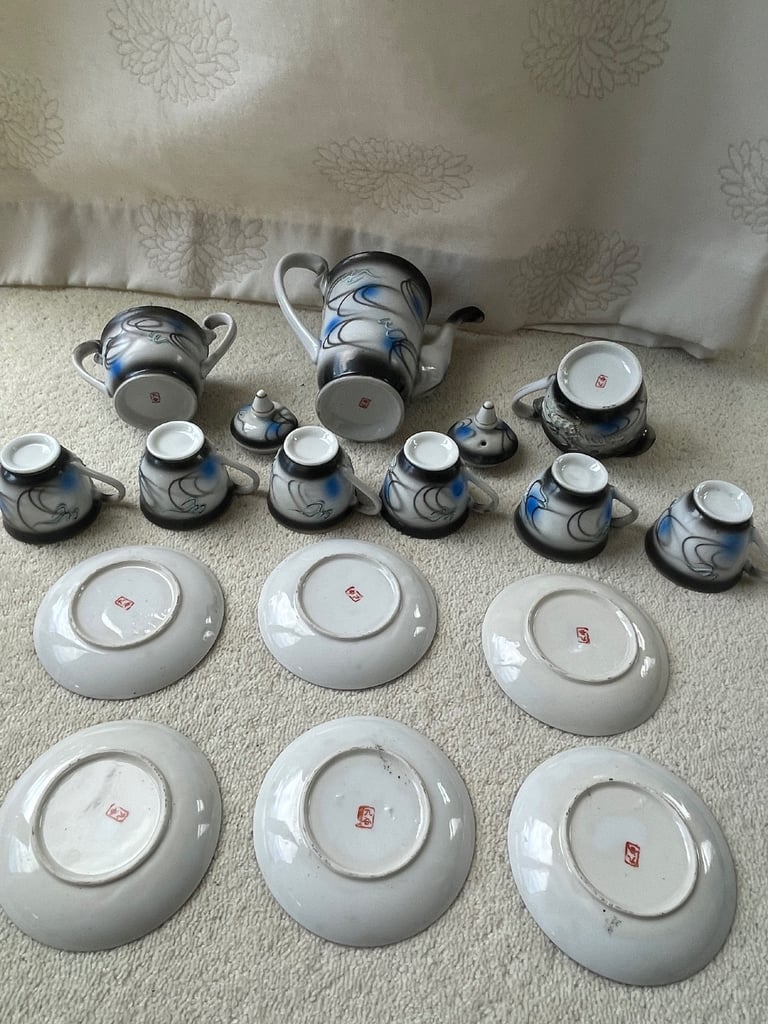 Vintage Japanese Moriage Porcelain Dragonware set