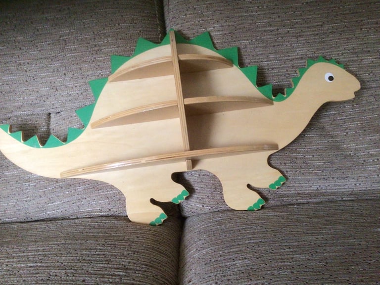 Mojo Maman Bebe Wooden Dinosaur Wall Shelf.