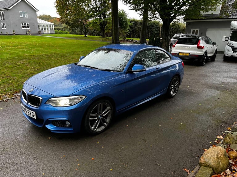 BMW 2 Series 218i M Sport In Estral Blue Metallic with grey valor,sat nav,fsh