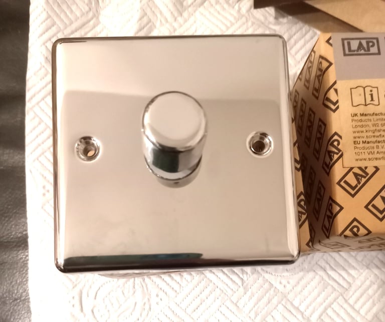 image for 2 Dimmer Switches  Polished chrome New in boxes 