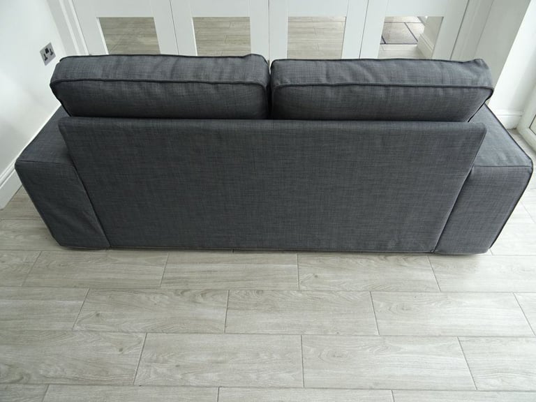 RRP:£1058 2x IKEA KIVIK TWO SEAT SKIFEBO DARK GREY MATCHING SOFA SUITE LONDON DELIVERY (DFS)