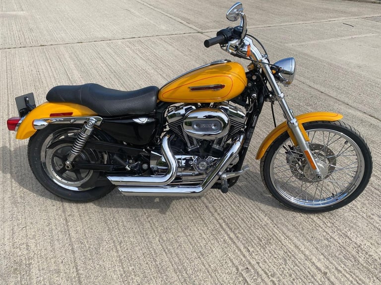 2008 57 HARLEY DAVIDSON XL 1200 C XL1200 CUSTOM SPORTSTER YELLOW CRUISER STUNNER