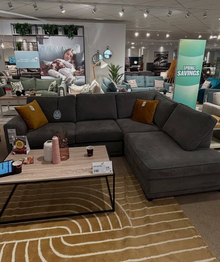 image for modern Grey 4x Seater Comfy Corner Couch Ideal For Living Rooms~ger499