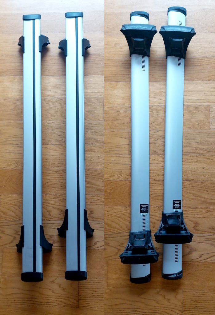 Roof Rack - ProRack/Yakima Whispbar S16 adjustable roof bars + Whispbar K328 smartfoot kit