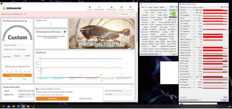 EVGA (nVidia) RTX 2080 Super, watercooled, 8GB GDDR6 graphics card for sale 