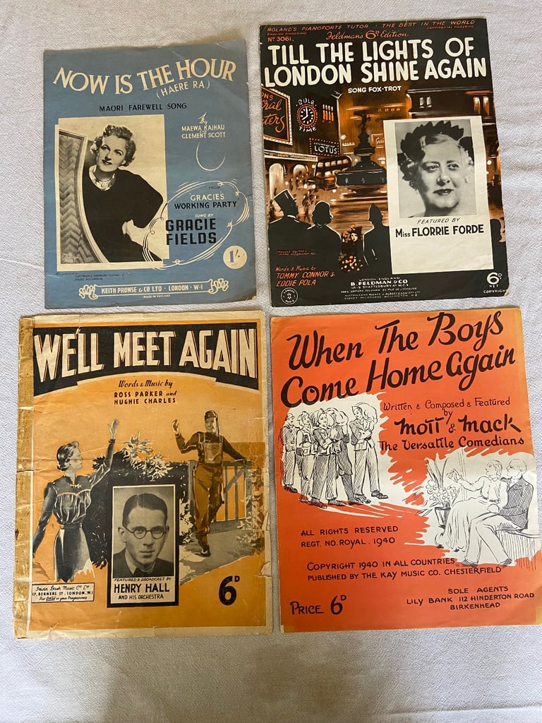 Original vintage wartime sheet music 1940’s WW11 