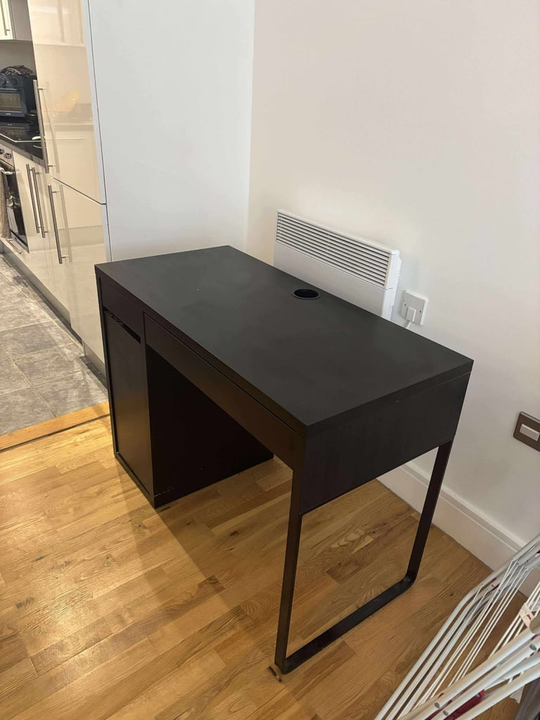 image for IKEA black desk 