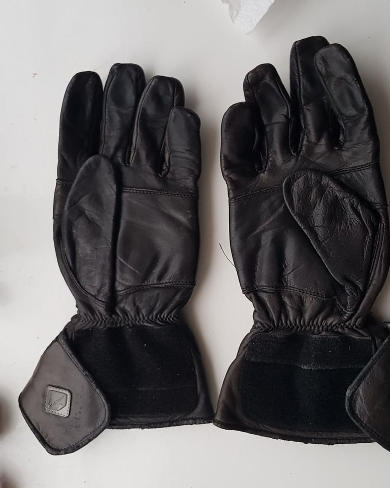 image for Frank Thomas leather vintage motorcycle gloves in very good condition. Medium/Large